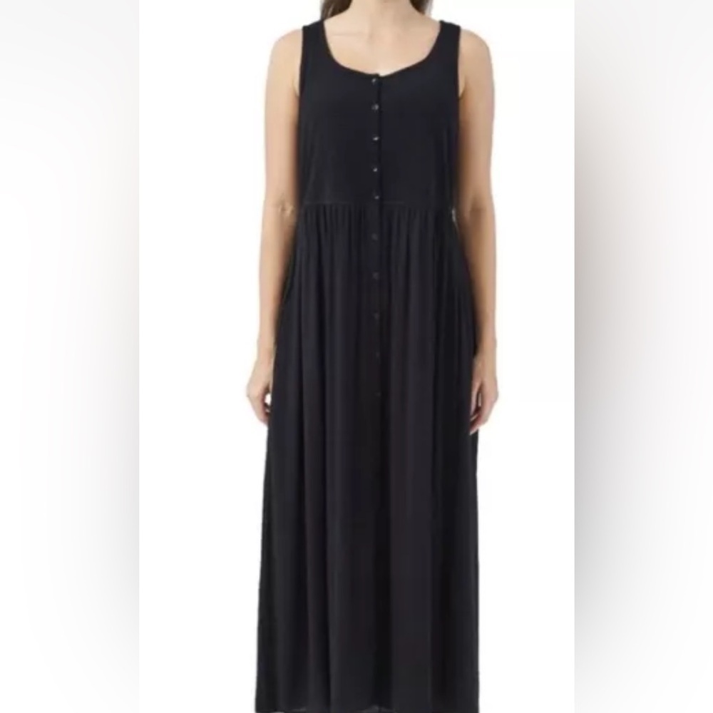 NWOT Frye Ladies Button Front Midi Dress Size SMALL Black